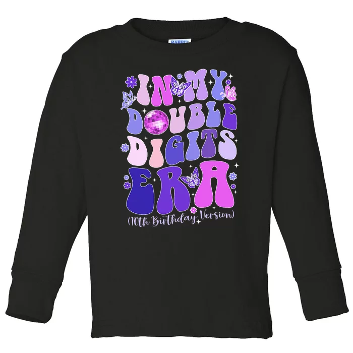 In My Double Digits Era 10th Birthday Toddler Long Sleeve Shirt