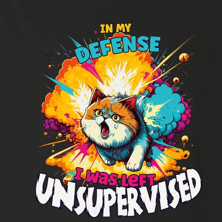 In My Defense I Was Left Unsupervised Gato Divertido Premium Toddler Long Sleeve Shirt