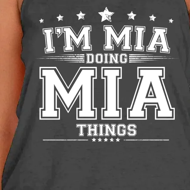 Im Mia Doing Mia Things Women's Knotted Racerback Tank