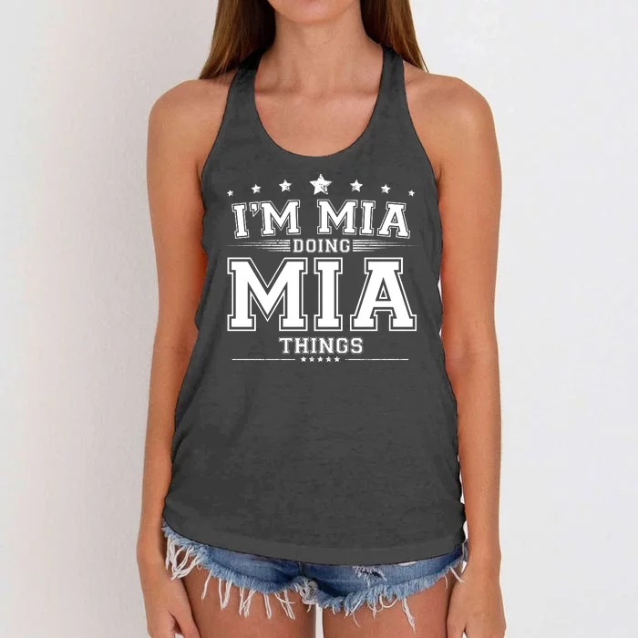 Im Mia Doing Mia Things Women's Knotted Racerback Tank