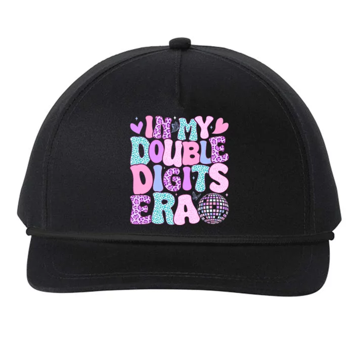 In My Double Digits Era Retro 10 Year Old 10th Birthday Girl Snapback Five-Panel Rope Hat