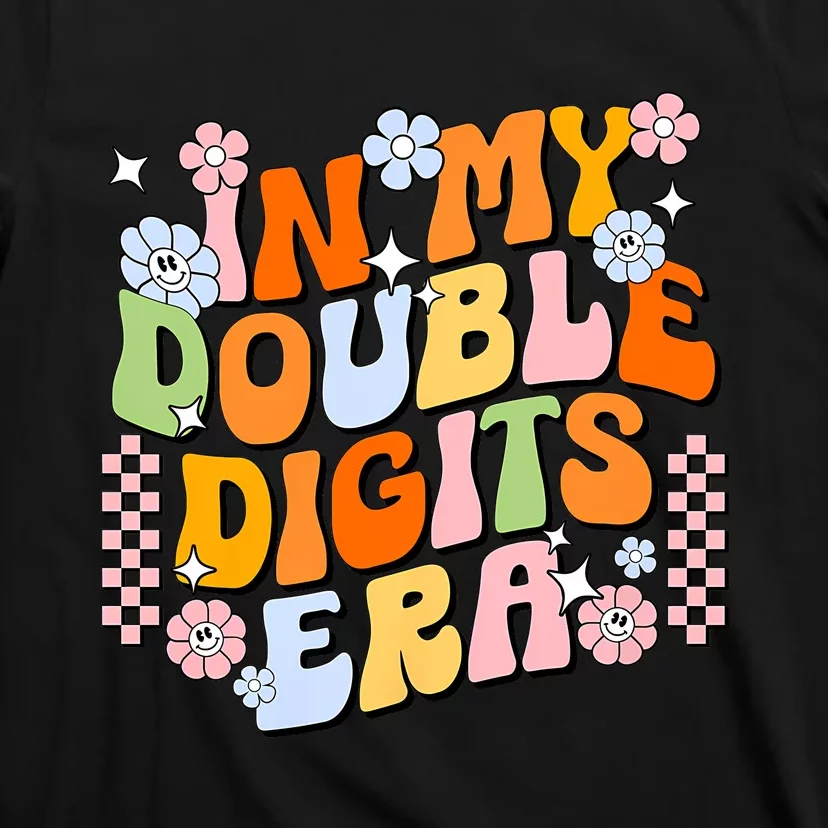 In My Double Digits Era Retro 10 Year Old 10th Birthday Girl T-Shirt