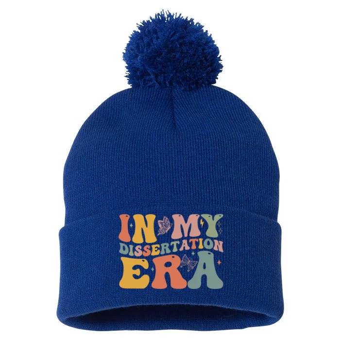 In My Dissertation Era School College Graduate Program Gift Pom Pom 12in Knit Beanie