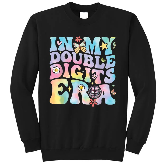 In My Double Digits Era Retro 10 Year Old 10th Birthday Girl Sweatshirt