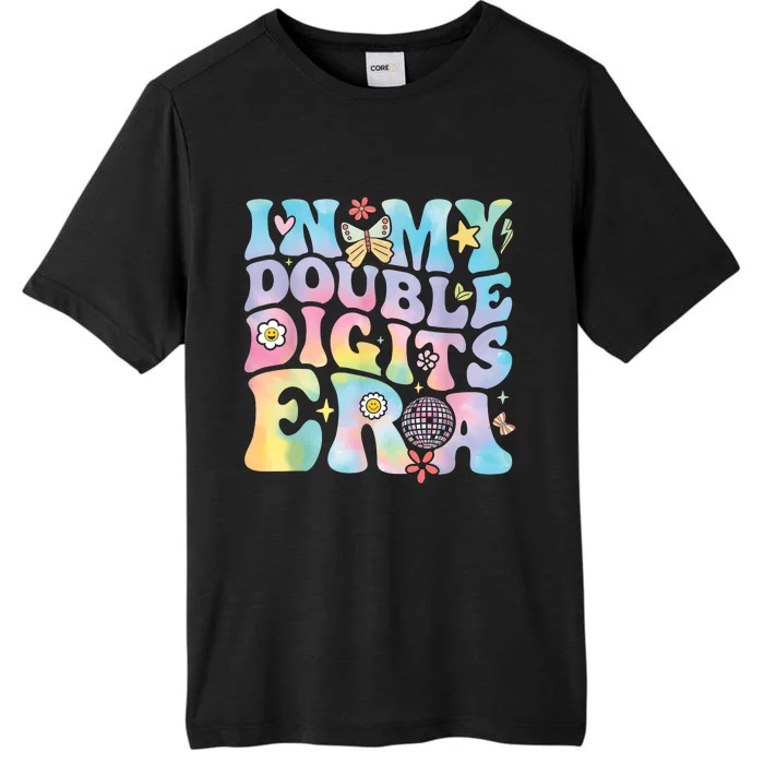 In My Double Digits Era Retro 10 Year Old 10th Birthday Girl ChromaSoft Performance T-Shirt