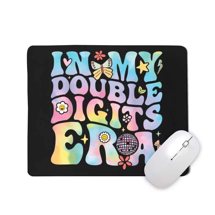 In My Double Digits Era Retro 10 Year Old 10th Birthday Girl Mousepad