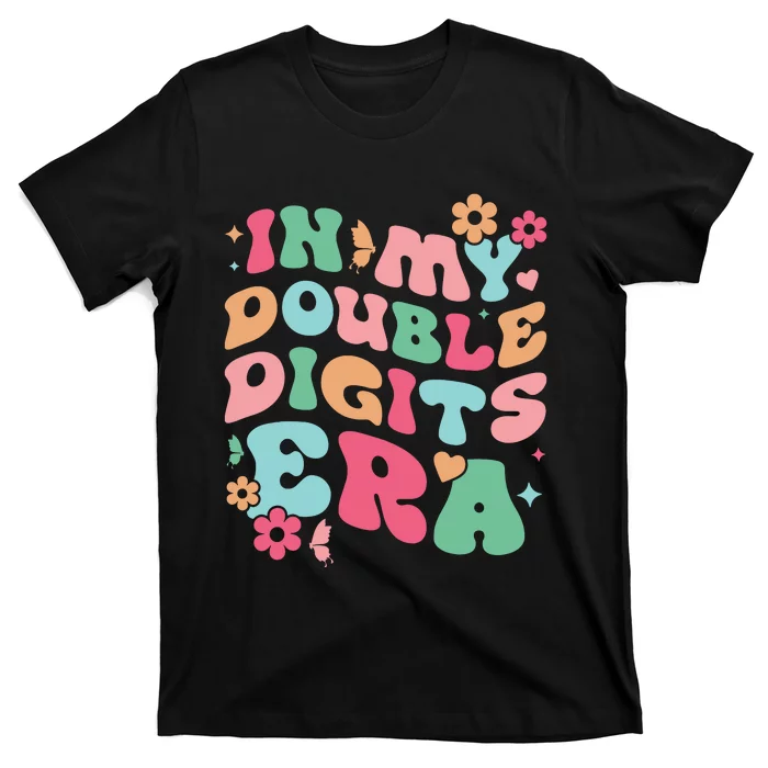 In My Double Digits Era Retro 10 Year Old Girl 10th Birthday T-Shirt