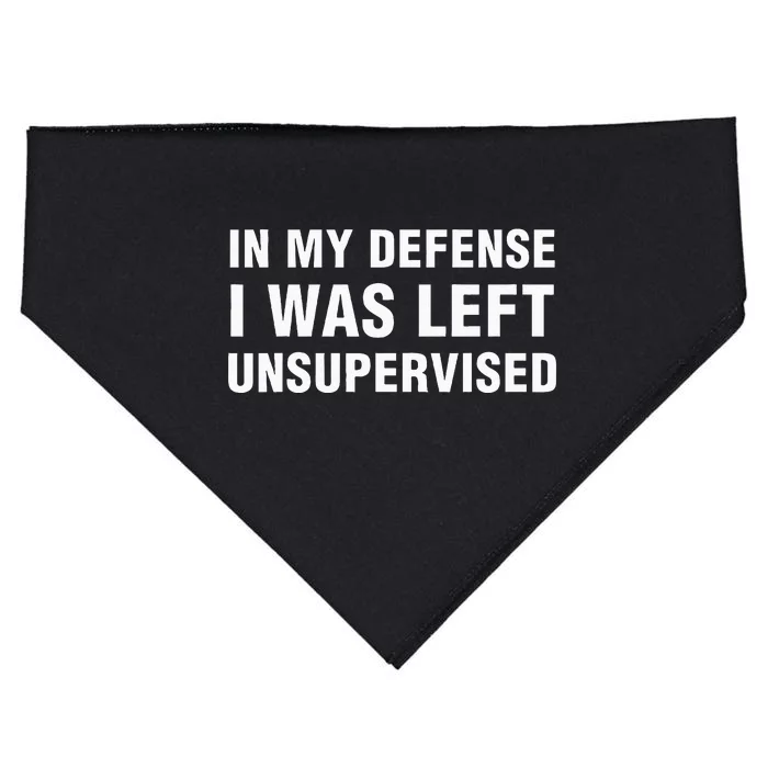 In My Defense I Was Left Unsupervised USA-Made Doggie Bandana