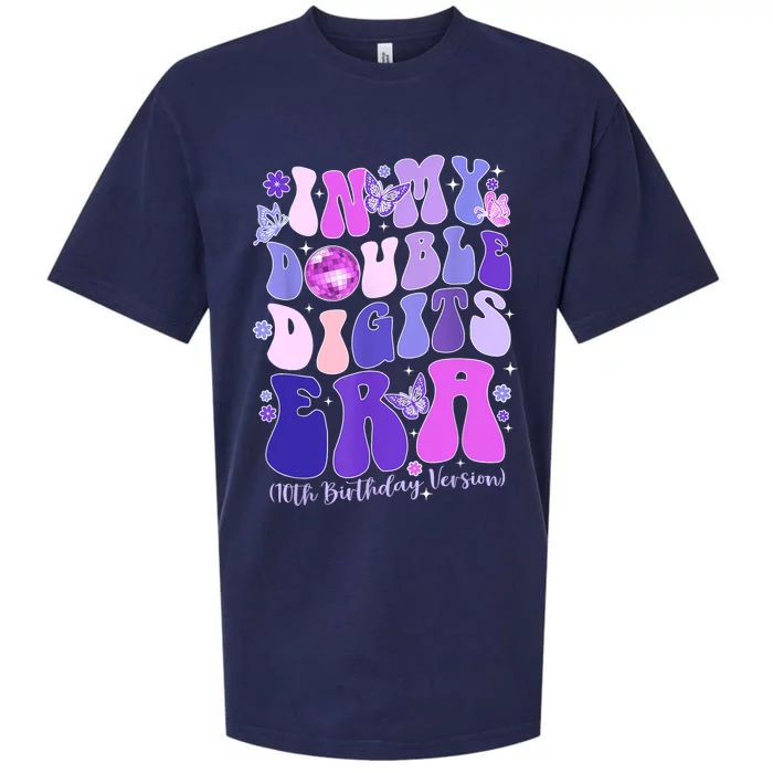 In My Double Digits Era Girls 10th Birthday Sueded Cloud Jersey T-Shirt