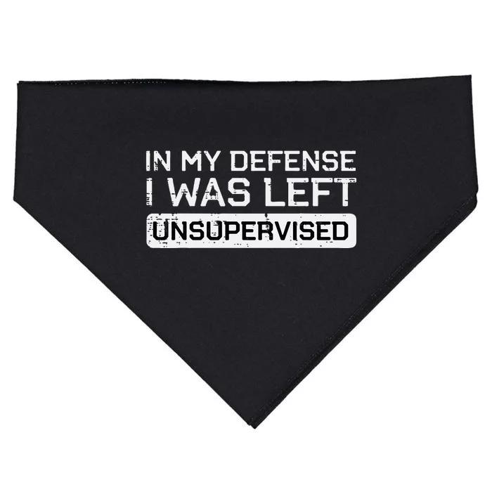 In My Defense I Was Left Unsupervised USA-Made Doggie Bandana