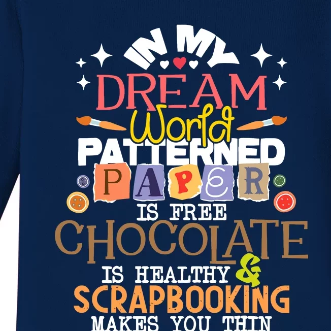 In My Dream World Patterned Paper Is Free Scrapbooking Baby Long Sleeve Bodysuit