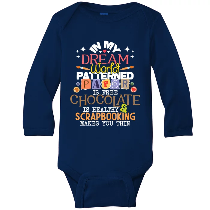 In My Dream World Patterned Paper Is Free Scrapbooking Baby Long Sleeve Bodysuit