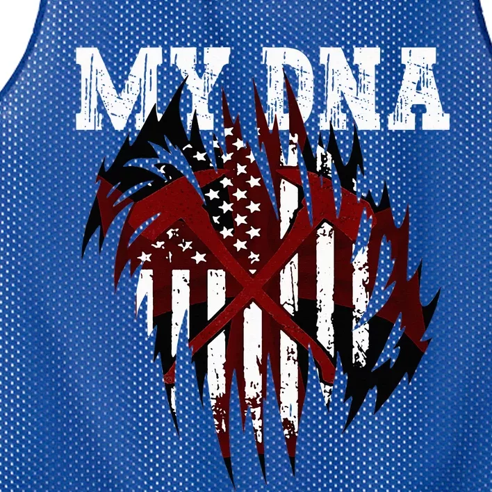 In MY DNA Unique Ripped Mesh Reversible Basketball Jersey Tank