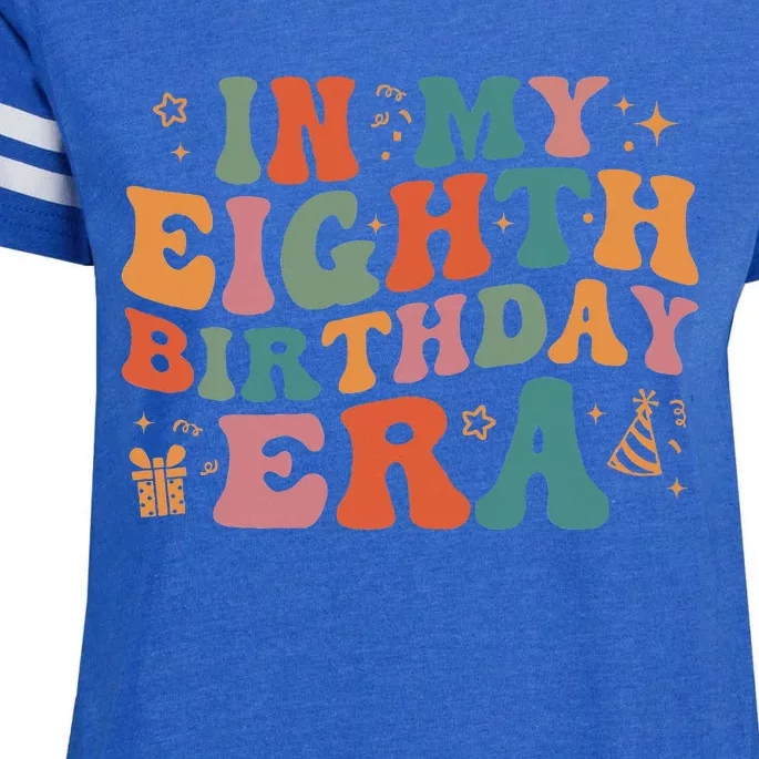 In My Eighth Birthday Era Retro 8th Birthday Enza Ladies Jersey Football T-Shirt