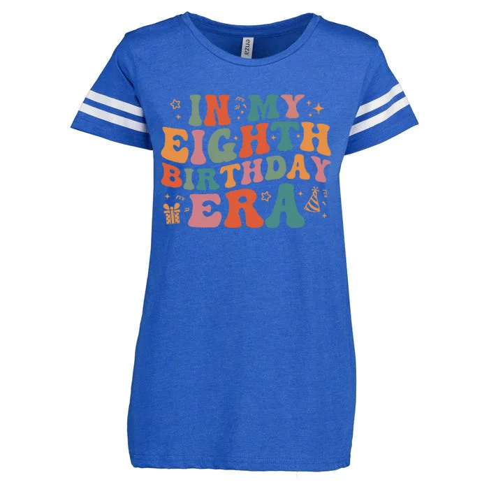 In My Eighth Birthday Era Retro 8th Birthday Enza Ladies Jersey Football T-Shirt