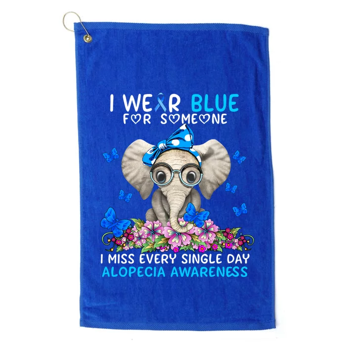 I Miss Every Single Day Alopecia Awareness Cute Gift Platinum Collection Golf Towel