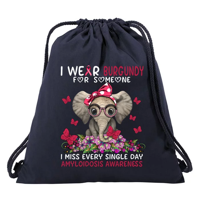 I Miss Every Single Day Amyloidosis Awareness Gift Drawstring Bag