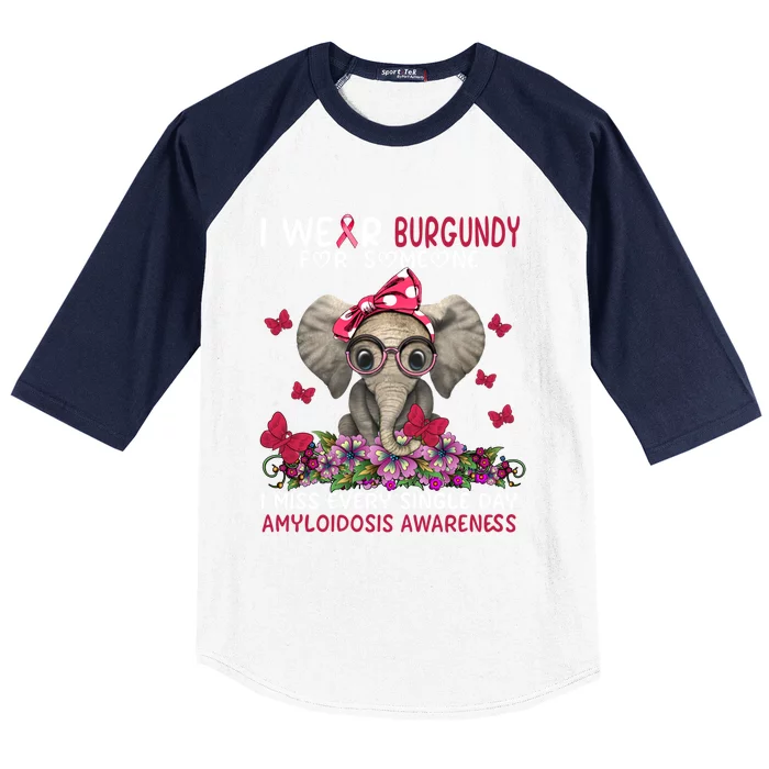 I Miss Every Single Day Amyloidosis Awareness Gift Baseball Sleeve Shirt