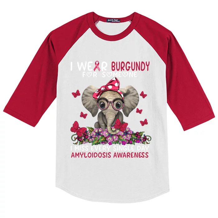 I Miss Every Single Day Amyloidosis Awareness Gift Kids Colorblock Raglan Jersey