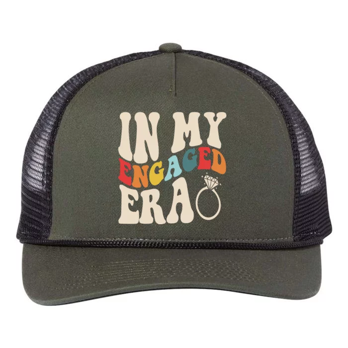 In My Engaged Era Cute Proposal Gift Retro Rope Trucker Hat Cap