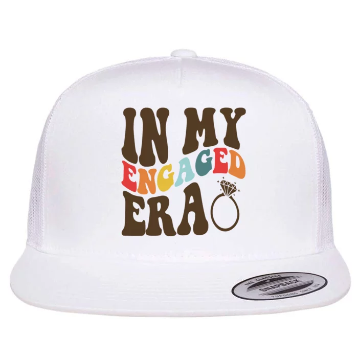 In My Engaged Era Cute Proposal Gift Flat Bill Trucker Hat