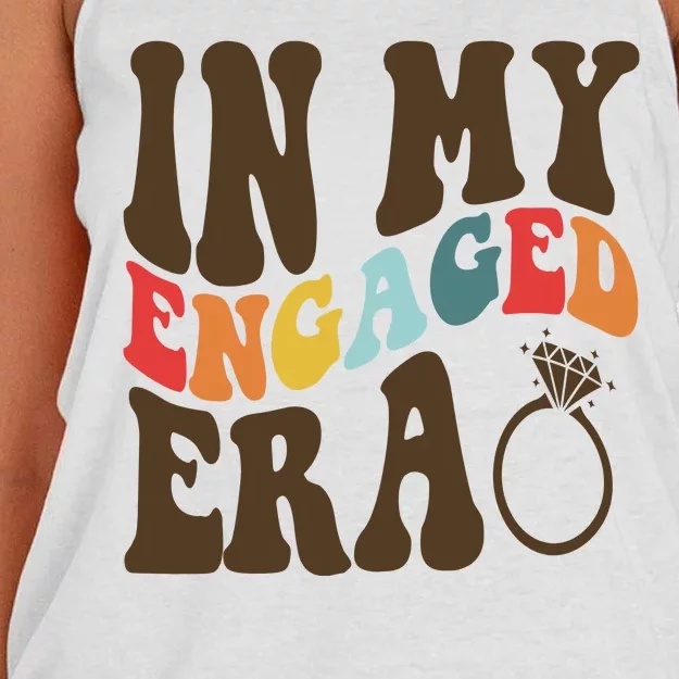 In My Engaged Era Cute Proposal Gift Women's Knotted Racerback Tank