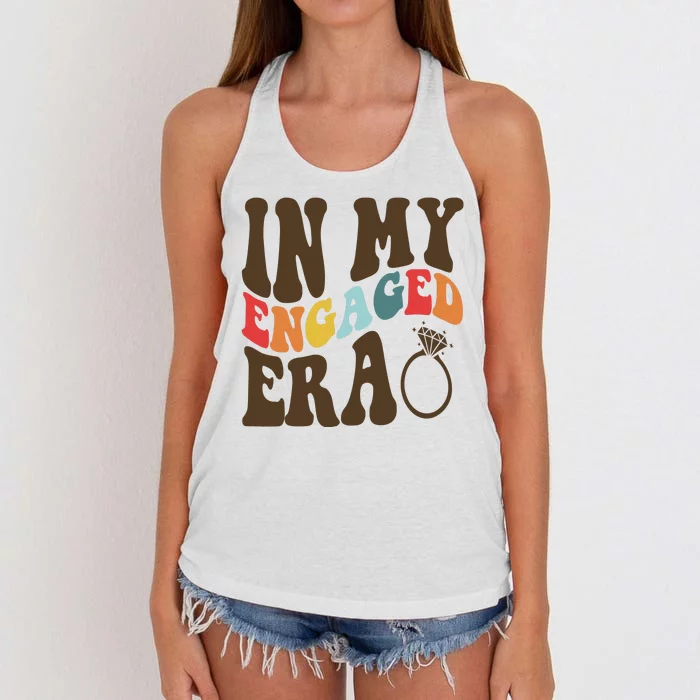 In My Engaged Era Cute Proposal Gift Women's Knotted Racerback Tank