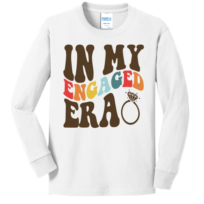 In My Engaged Era Cute Proposal Gift Kids Long Sleeve Shirt