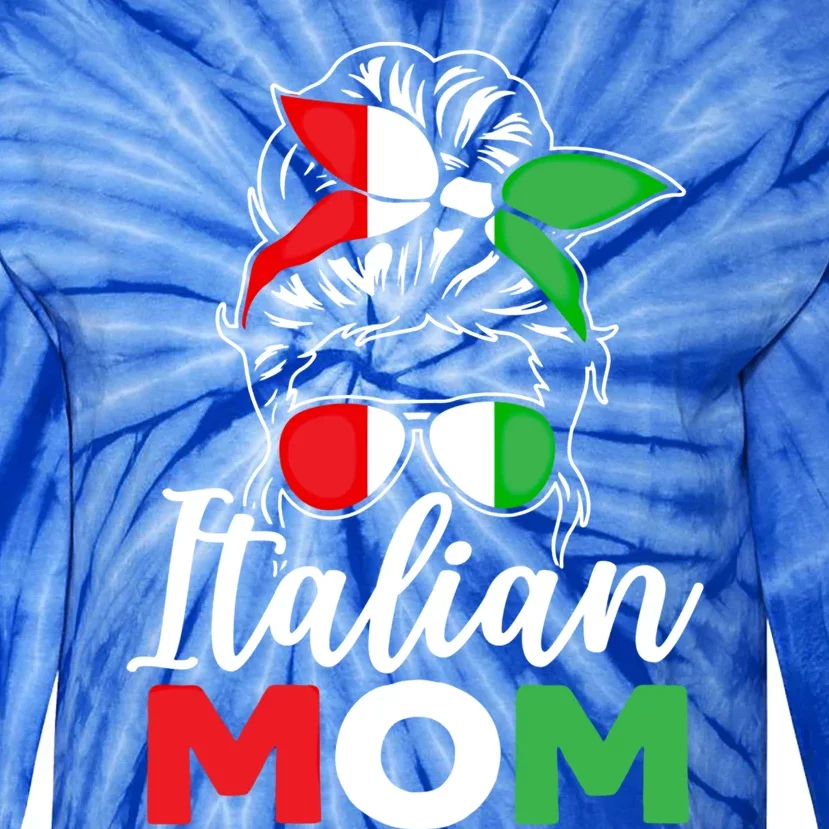 Italian Mom Europe Country Travel Italy Mothers Day Gift Tie-Dye Long Sleeve Shirt