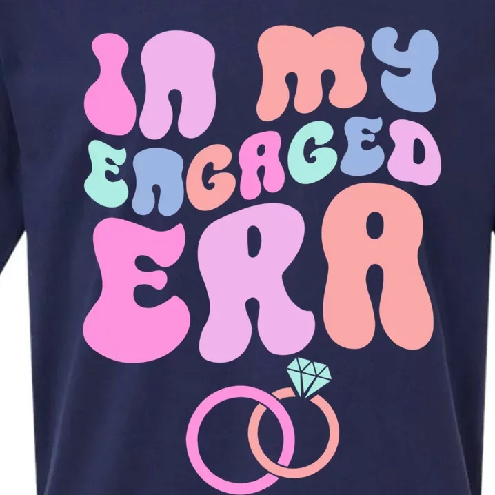 In My Engaged Era Engaged Af Bridal Shower Party Fiance Gift Sueded Cloud Jersey T-Shirt