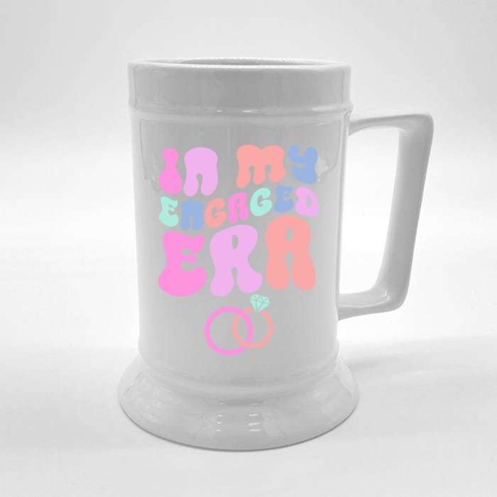 In My Engaged Era Engaged Af Bridal Shower Party Fiance Gift Front & Back Beer Stein