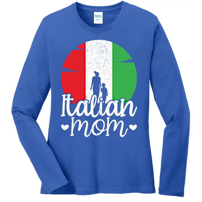 Italian Mom Europe Country Travel Italy Mothers Day Cool Gift Ladies Long Sleeve Shirt