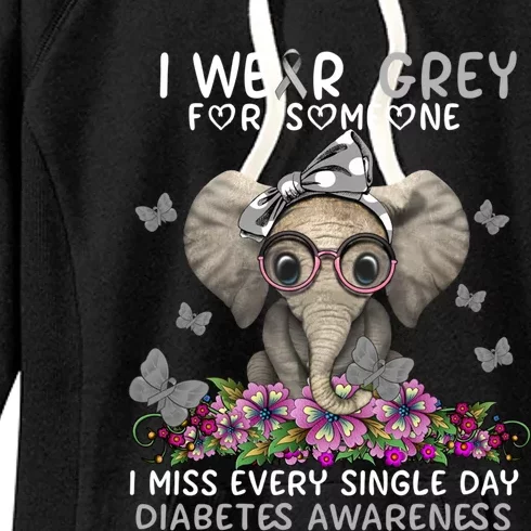 I Miss Every Single Day Diabetes Awareness Great Gift Women's Fleece Hoodie