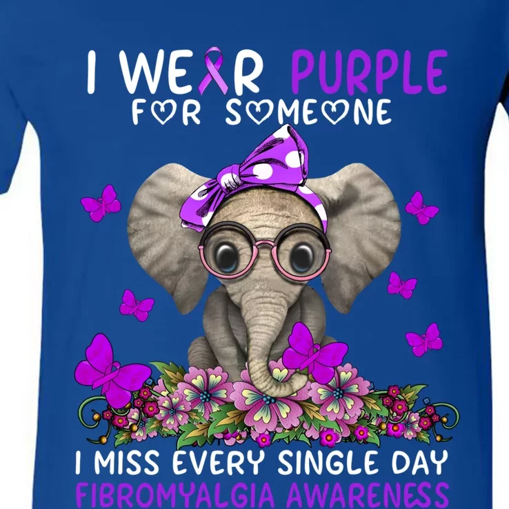 I Miss Every Single Day Fibromyalgia Awareness Gift V-Neck T-Shirt