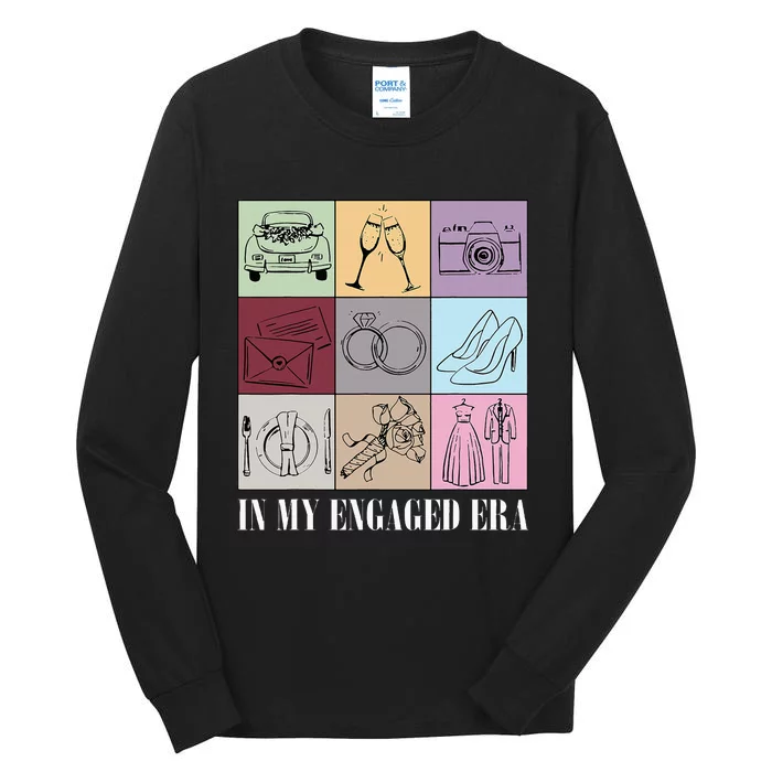 In My Engaged Era Retro Bride Wedding Engagement Tall Long Sleeve T-Shirt