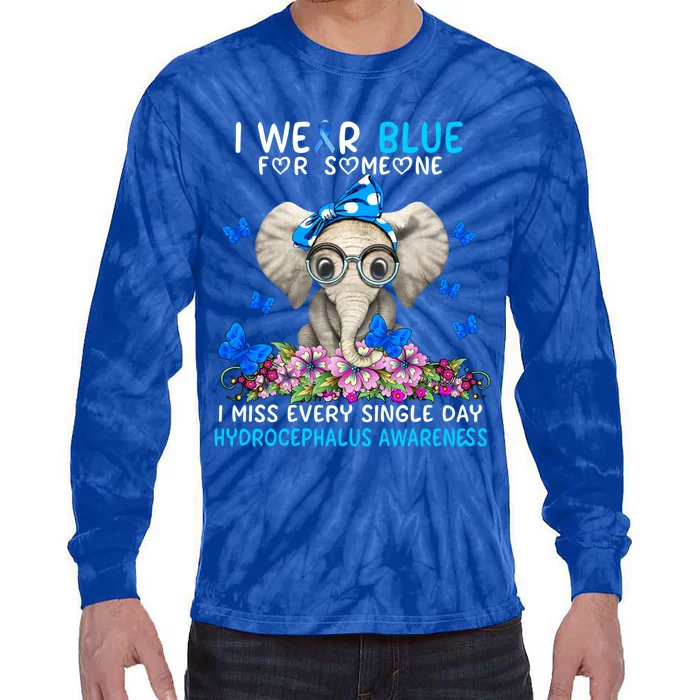 I Miss Every Single Day Hydrocephalus Awareness Gift Tie-Dye Long Sleeve Shirt