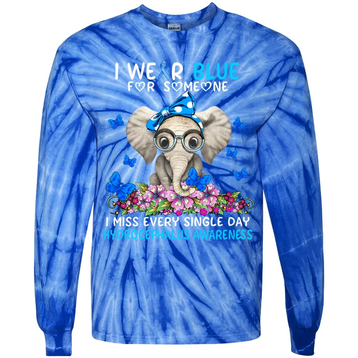 I Miss Every Single Day Hydrocephalus Awareness Gift Tie-Dye Long Sleeve Shirt