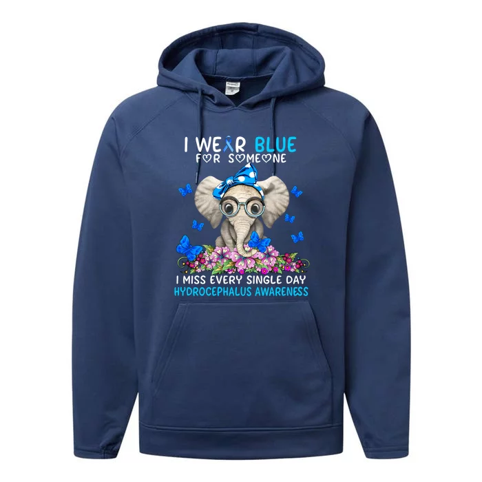 I Miss Every Single Day Hydrocephalus Awareness Gift Performance Fleece Hoodie