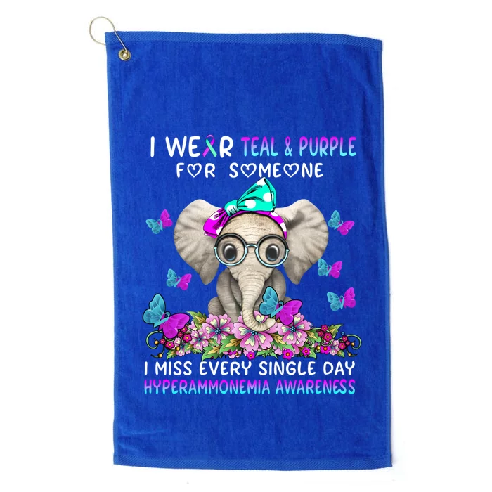 I Miss Every Single Day Hyperammonemia Awareness Gift Platinum Collection Golf Towel