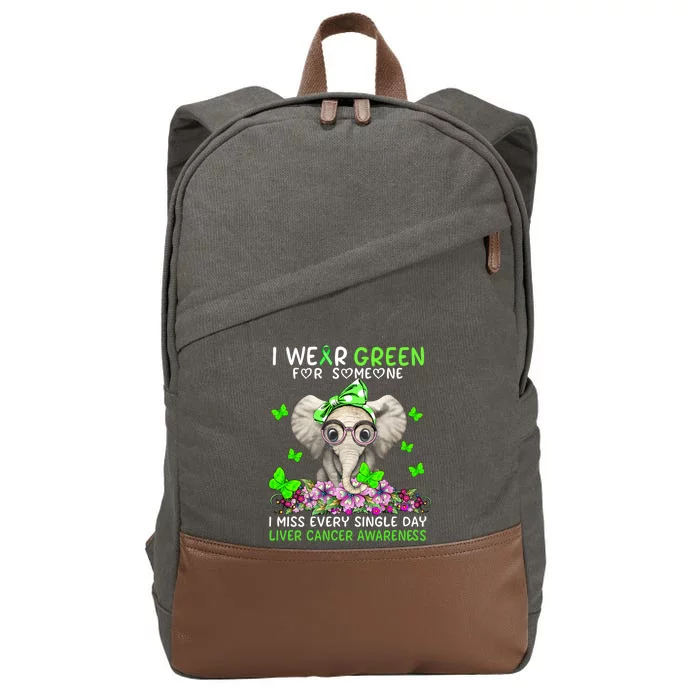 I Miss Every Single Day Liver Cancer Awareness Meaningful Gift Cotton Canvas Backpack