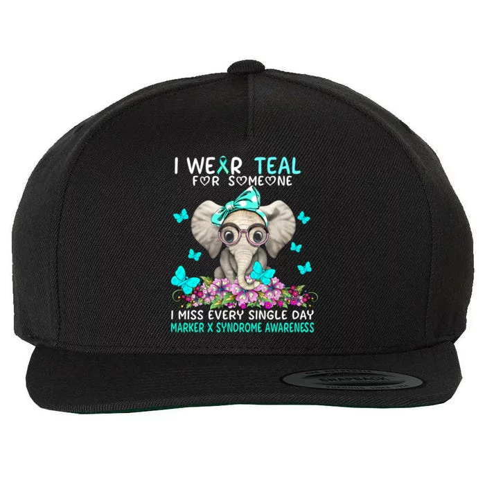 I Miss Every Single Day Marker X Syndrome Awareness Gift Wool Snapback Cap