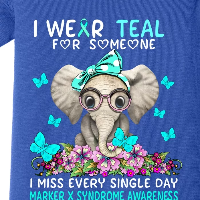 I Miss Every Single Day Marker X Syndrome Awareness Gift Baby Bodysuit