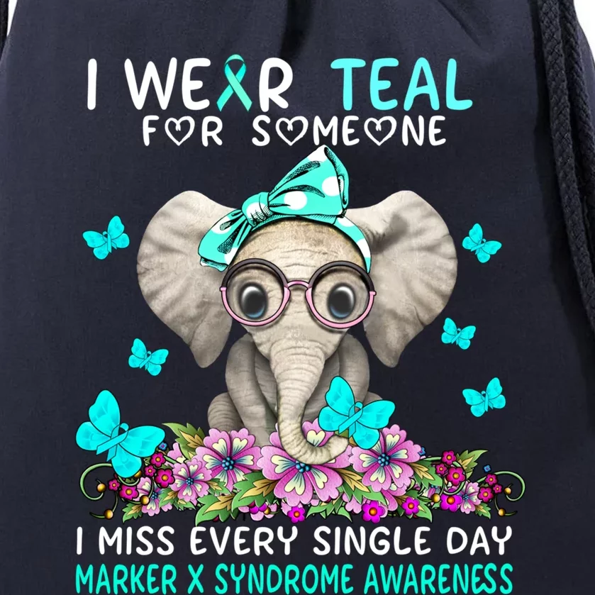 I Miss Every Single Day Marker X Syndrome Awareness Gift Drawstring Bag