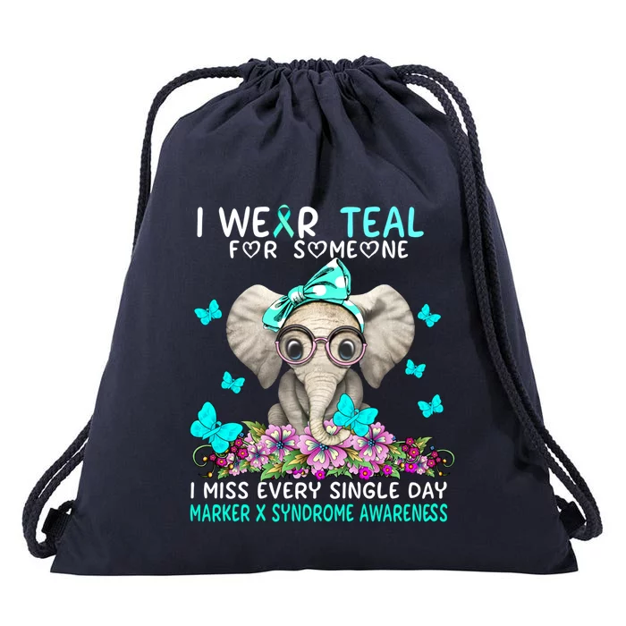 I Miss Every Single Day Marker X Syndrome Awareness Gift Drawstring Bag