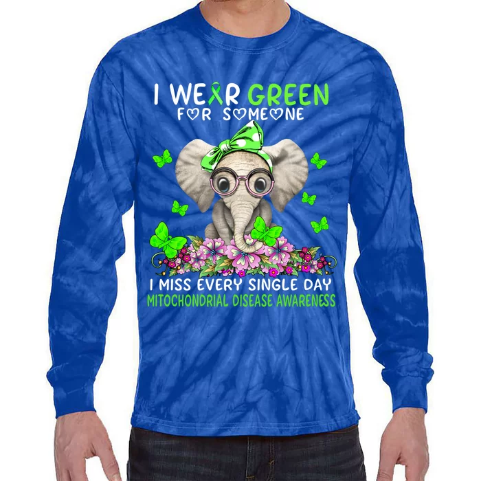 I Miss Every Single Day Mitochondrial Disease Awareness Funny Gift Tie-Dye Long Sleeve Shirt