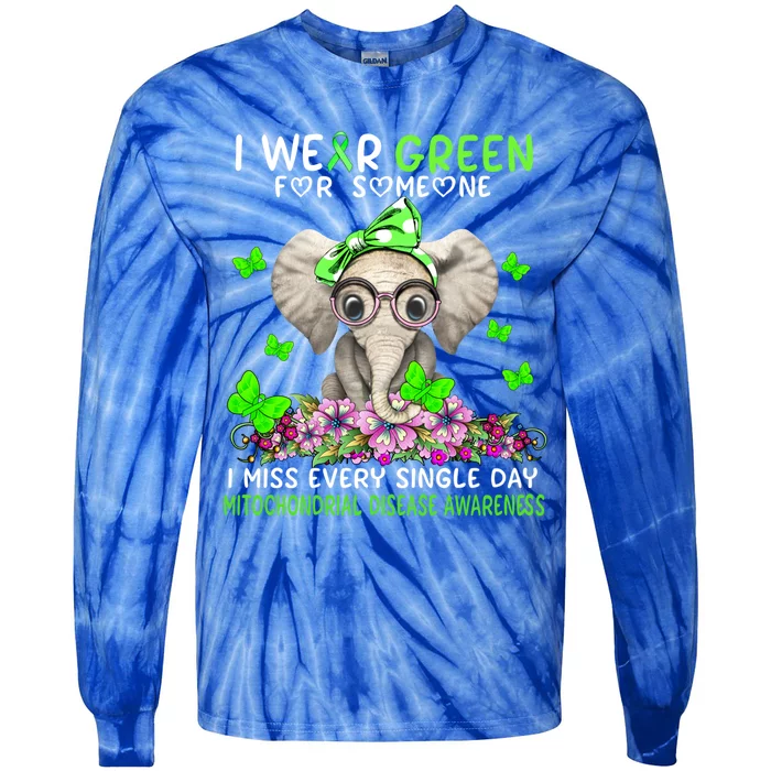 I Miss Every Single Day Mitochondrial Disease Awareness Funny Gift Tie-Dye Long Sleeve Shirt