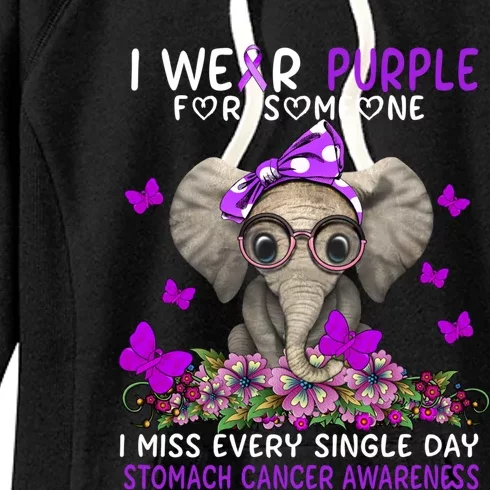 I Miss Every Single Day Stomach Cancer Awareness Gift Women's Fleece Hoodie