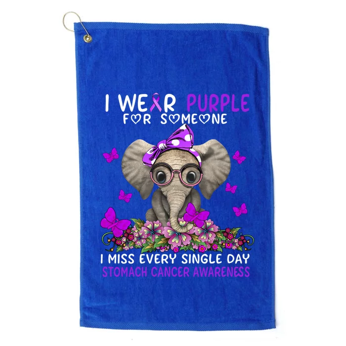 I Miss Every Single Day Stomach Cancer Awareness Gift Platinum Collection Golf Towel