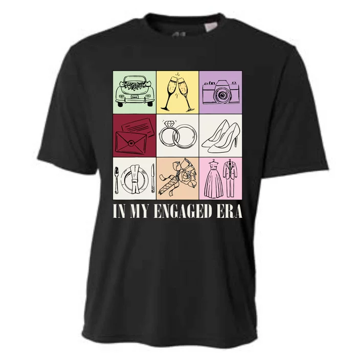 In My Engaged Era Retro Bride Wedding Engagement Cooling Performance Crew T-Shirt