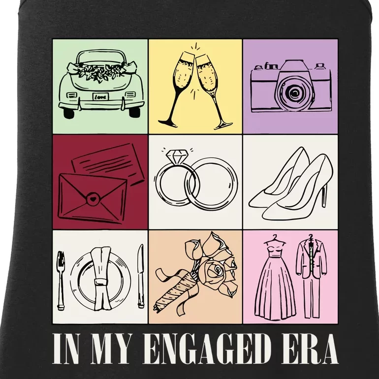 In My Engaged Era Retro Bride Wedding Engagement Ladies Essential Tank